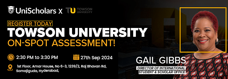 Towson University - On Spot Assessment and offer holder session - Hyderabad Featured Image